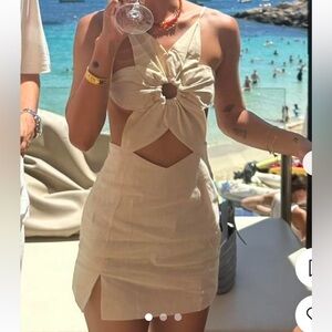 Cream mini dress